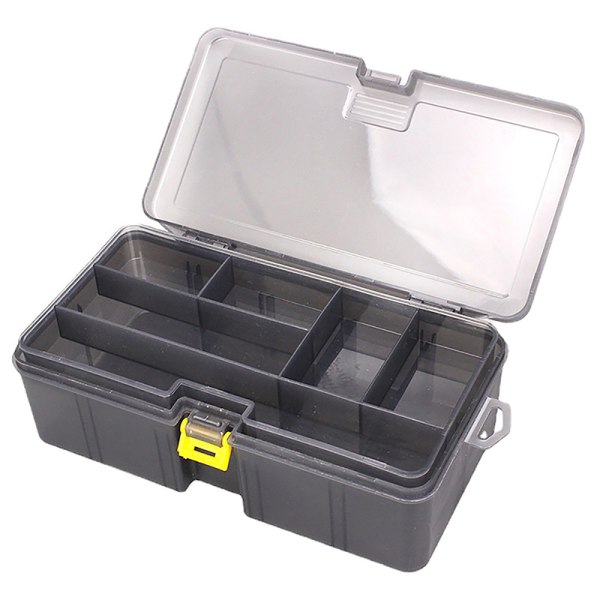 Grå färg Double Layer Road Sub Box Pp Material Bete Tillbehör black one size