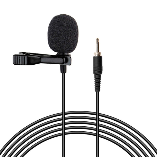 3,5 mm Omnidirektionel mikrofonclip Bærbar mikrofon 1,5m Black onesize