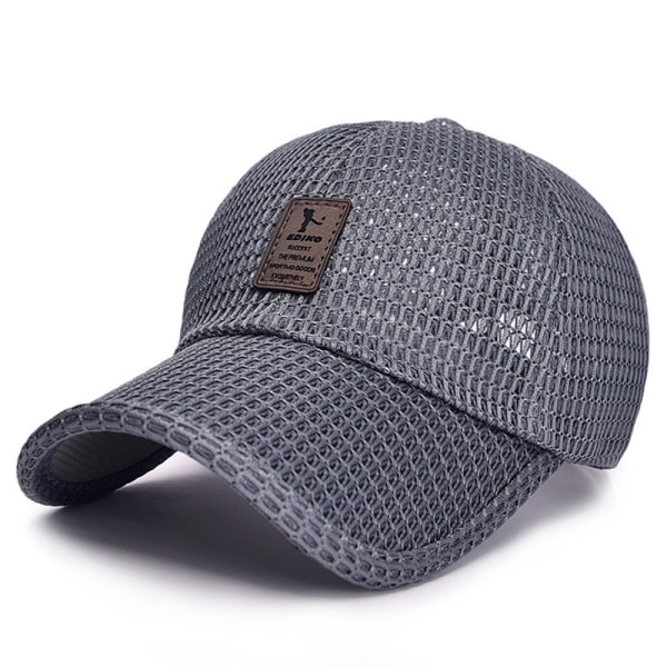 Kesä mesh baseball cap miehille Säädettävät hengittävät lippalakit miesten Gray onesize