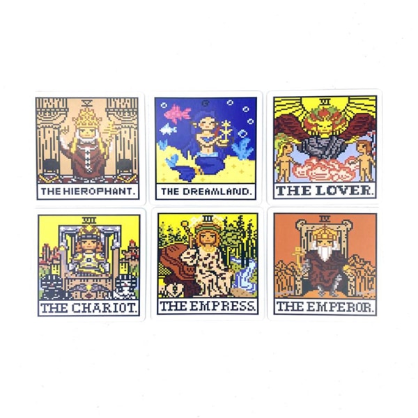 8 Bit Fantasy Tarot Deck Card Prophecy Fate Divination Family P Multicolor one size