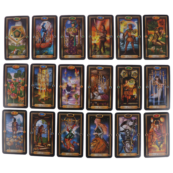 78 stk Tarotkortstokker Skjebneveiledning Spille brettspillkort Multicolor One Size