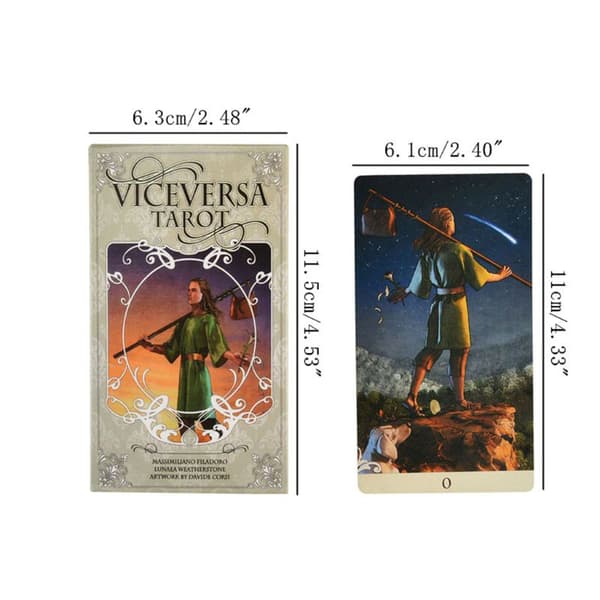 78 kpl Vice Versa Tarot -sarja Tarot-kortit Oracle Deck -perhejuhlat Multicolor one size