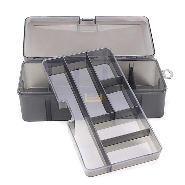 Grå Farve Dobbelt Layer Road Sub Box Pp Materiale Bait Accessor black one size