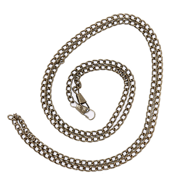 DIY lang 120 cm metall erstatningshåndtak kjede Crossbody Shoulde Silver 120*4MM