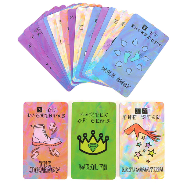 Prism tarotkort Engelsk brætspil Divination forudsiger multip Multicolor onesize