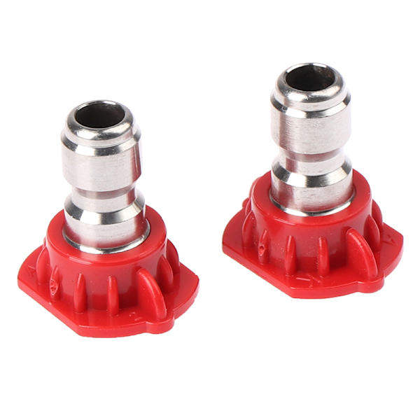 Rustfrit stål Quick Connect højtrykssprøjtespids 0 15 25 4 Red