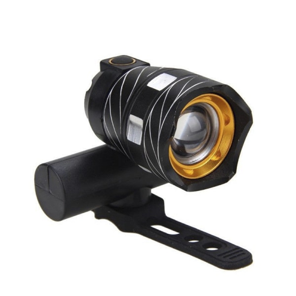 USB Oppladbar 300LM XM-L LED Sykkellys Sykkel Front Headli Black onesize