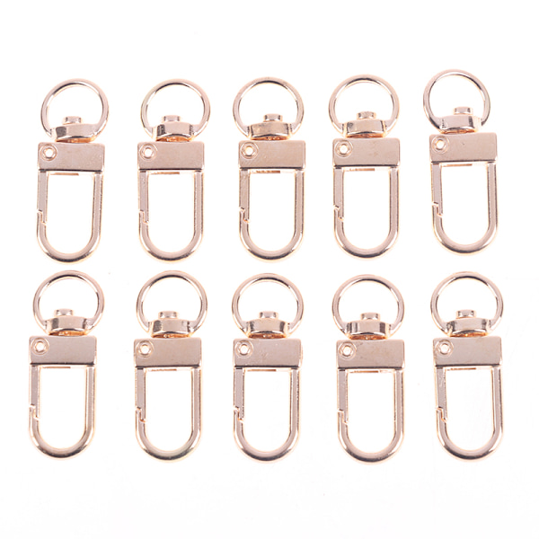 10 stk 13*34 mm hummerlås kroge til halskæde og armbåndskæde D Gold One Size