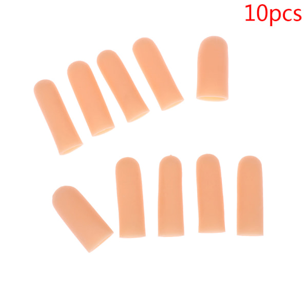 10 stk/sett Silikon Gel Tube Håndbandasje Fingerbeskytter Smerte Color one size