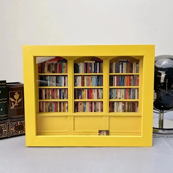 Kreativ Miniatyr Bokhylla Bokmatchlådor Dockhus A4