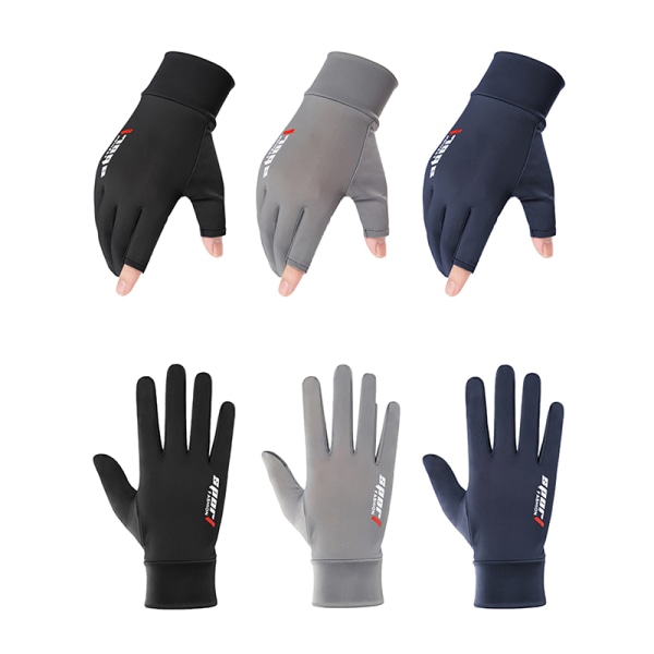 Leakage Two Finger Gloves Summer Thin Hengittävä Anti-Wear Spor blue B