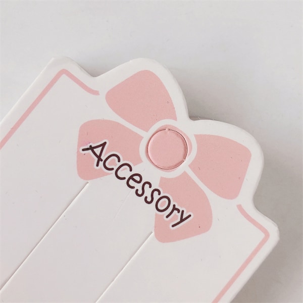 50 st rosa rosett 2 hål display papper kort hår accessoarer one size