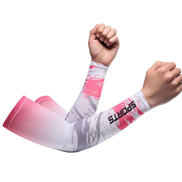 Ice Silk Arm Sleeves Cover Sports Running UV Sun Protection Out A1 One Size