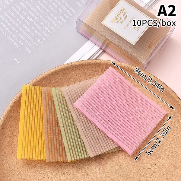 10 kpl hiustarraklipsit otsatukka Kiinteät saumattomat Magic Paste -tolpat A2 onesize
