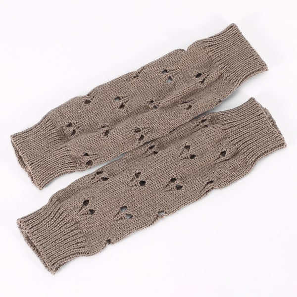 Nya Varmare Vinter Damhandskar Snygga Handskar Girl Arm Crochet Dark gray ONESIZE