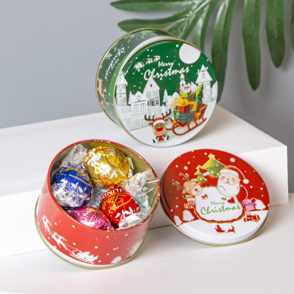Metal Cookie Box Julegaveæske Candy opbevaringsbeholdere Ti 01 onesize