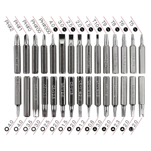 Creative 32 in 1 Set Precision Mini Magnetic Bits Kit Green 32 in 1