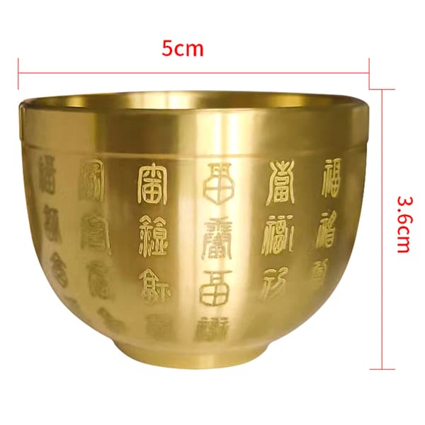 Messing Baifu Cylinder Feng Shui Lykke Fortune Cornucopia Levende onesize