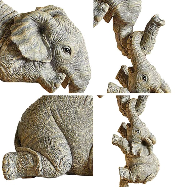 Hartsi koristeellinen askartelu 3-osainen Realistic Elephants Mother Hangi A one size