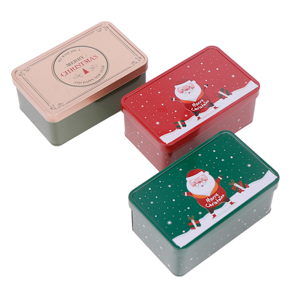 Rektangulær Juleblikboks Tom Kage Slikboks Julemand C B