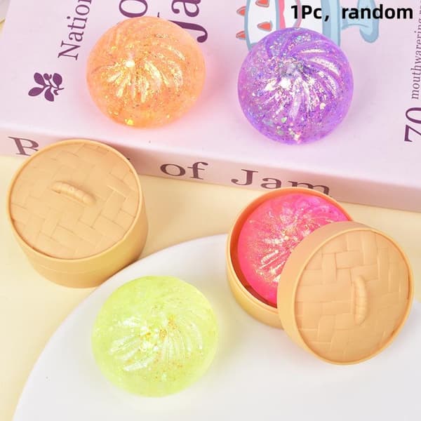 Färgglad Glitter Dumpling Release Ball Sensorisk Leksak För Stress A3