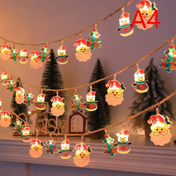 1,5m 10LED Julbelysningssträng Snögubbe Jultomte Julgran A4