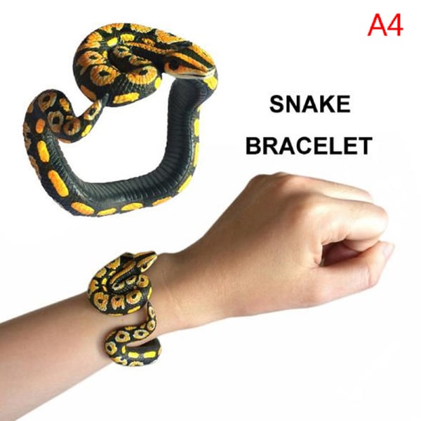 Knepig Rolig Parodi Simulering Snake Toy Snake Armband Nyhet A4 one size