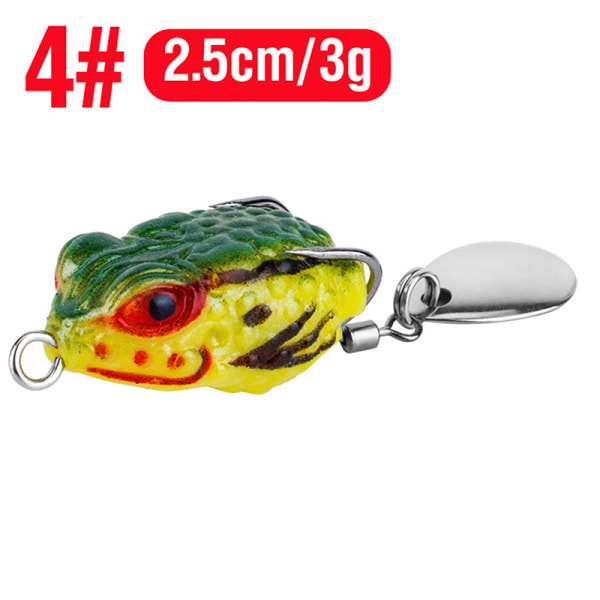 Udendørs Luya langrækkende tordenfrø 2,5 cm/3g mini frøslag bl color A one size