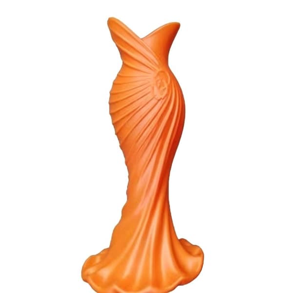 Elegant klänningsformad plastvas modern blomvas hembröllop blue1