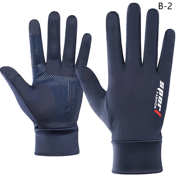 Leakage Two Finger Gloves Summer Thin Hengittävä Anti-Wear Spor blue B