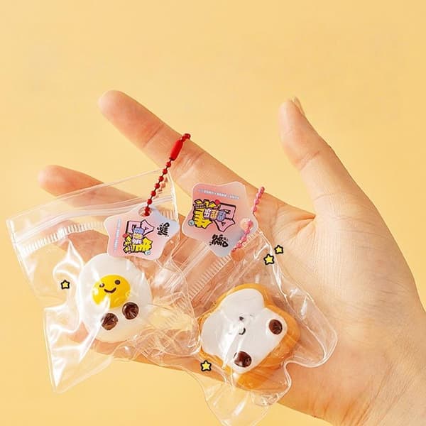 5 st Mini Mochi Leksaker Bröd Dumpling Leksaker Nyckelring one size