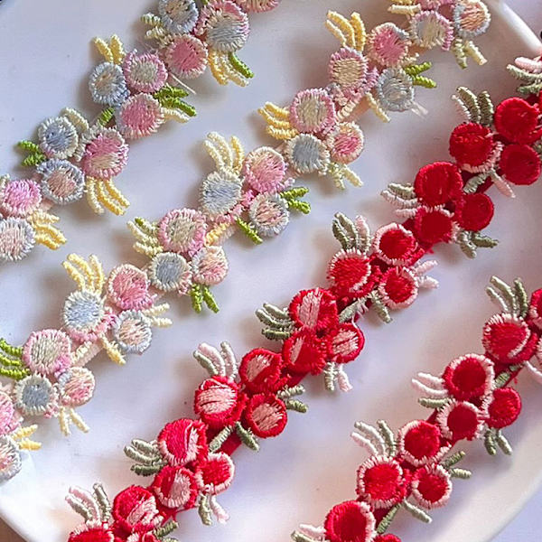 1 par blomster kvinders bh-stropper hæklet elastisk justerbart bælte A1