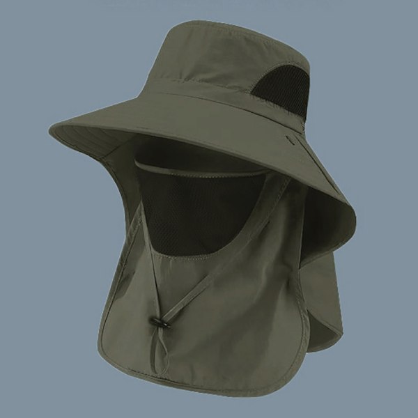 Sommar Solhatt UV-Skydd Utomhus Jakt Fiskehatt För Män Army green