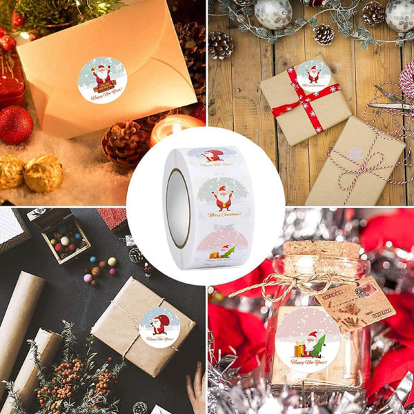 500stk Merry Christmas Stickers Christmas Theme Seal Labels Sti Red 500pcs