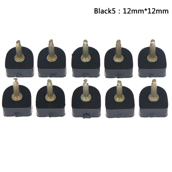 20st Högklackade skoreparationstips Kranar Stiftar Stiftlyftar Byt ut Black 12mm*12mm