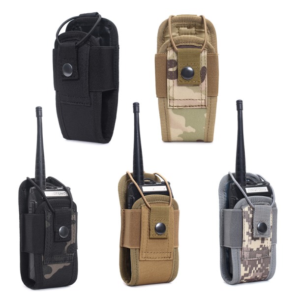 1000D Tactical Radio Walkie Talkie Pouch Taljetaskeholder til H black camouflage One size