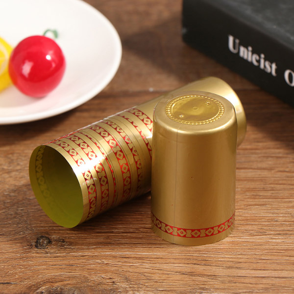 10 Styck PVC Cap Barware Tillbehör Bryggvin Bott Gold 10pcs