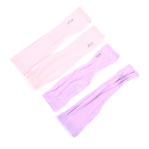 Ice Silk Sleeve Cuff Arm Uv Sun Protect AntiSlip Summer Outdoo White One Size