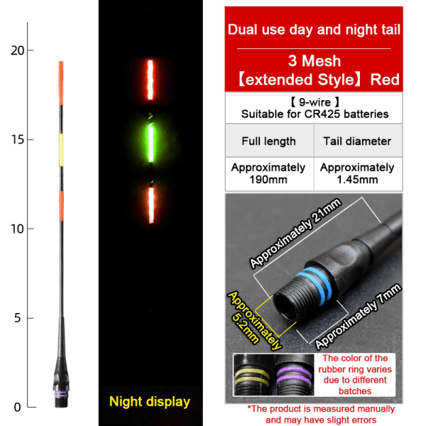 Elektroninen kalastus Drift Tail Day and Night Drift Tail Luminous 20# one size