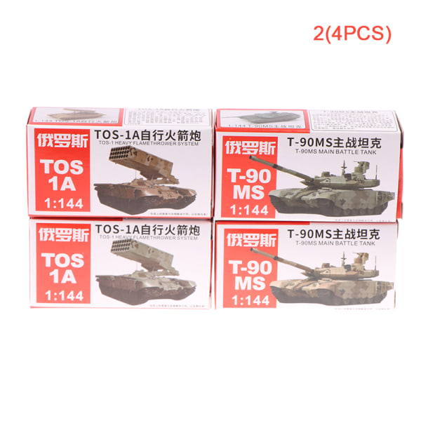 For gutter 1/4 STK 1/144 T-90MS Tank Model TOS Military Fighting Multicolor 4PCS