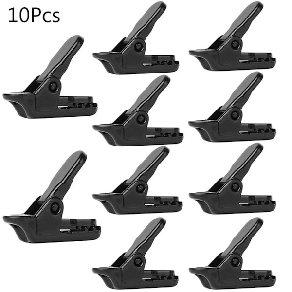 10 Stk Markiseklemme Tarp Clips Snap Hangers Telt Camping Surviva Black one size