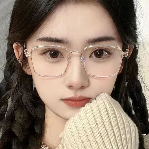 Anti Blue Light Briller Kvinner Menn Stor Frame Transparent Eyeglass A2 one size