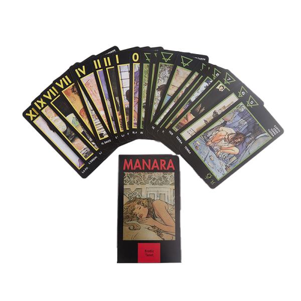 Nytt Tarot Of Manara engelsk versjon Oracle Divination Fate Game Multicolor OneSize
