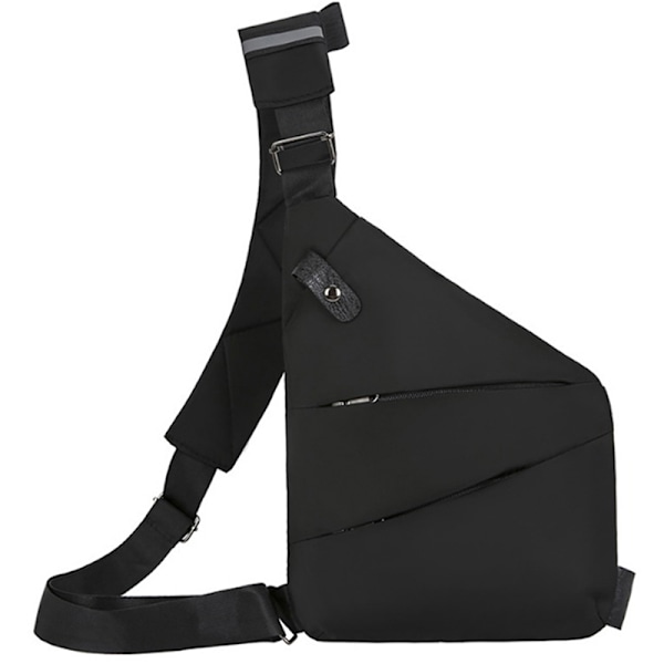 Mand Vandtæt Personlig Skulderlomme Brysttaske Cross body sl Black one size