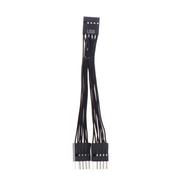 1 kpl tietokoneen emolevyn USB -jatkokaapeli 9 Pin 1 naaras Black one size