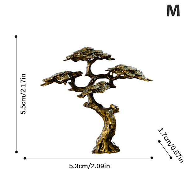 Mini Welcome Pine Miniature figur kobbertræ dekoration til Bons Champagne color M