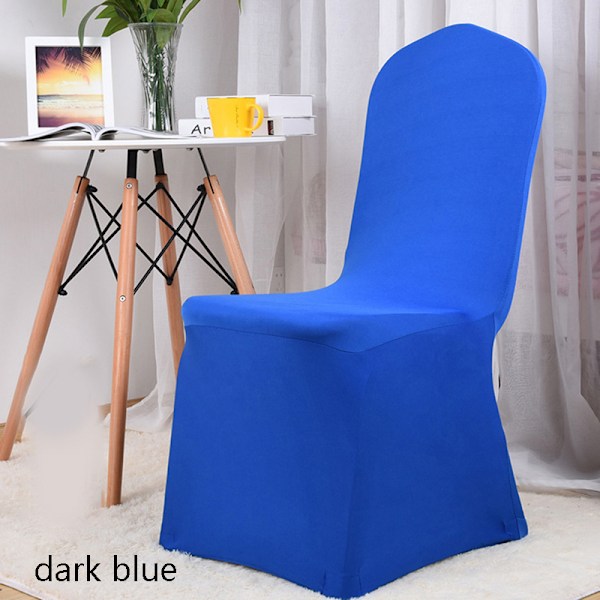 1 st Bröllopsstolsöverdrag polyester Stretch Cover Party Univ Dark blue one size
