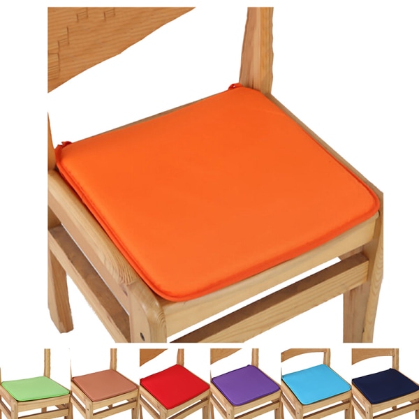 Pute Kontorstol Hage Innendørs spisestue Seteunderlag Tie On Squar orange 6Pcs