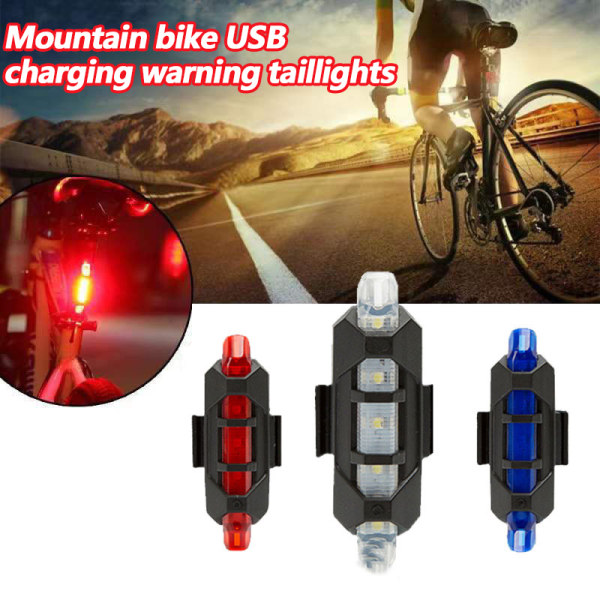 LED Mountain Bike Bagage Rack Light Vattentät Cykel Bakre Se A one size