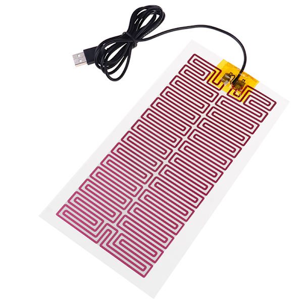 1X USB 5V 10CM*21CM Värmevärmare Vintervarmplatta för midja white one size